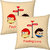 Little India Cream Color Designer Romantic Filled Cushions Pair