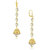 Spargz Gold Plated Ball Shape Long Peal Hook Earrings For Women AIER598