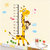 Walltola Cute Giraffe Height Chart Wall Sticker (20X28 Inch)