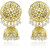 Spargz Round Gold Plated Peal Earrings With Jhumka Drop For Women AIER 602