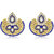 Spargz Fancy Work Elegant Blue Design Earrings For Party Wear AIER 612