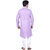 Kisah Purple Woven textured Full Sleeve Cotton Kurta Churidar Set for Men