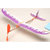 Magideal DIY Assembly Airplane Aircraft Model Launched Powered By Rubber Band Purple