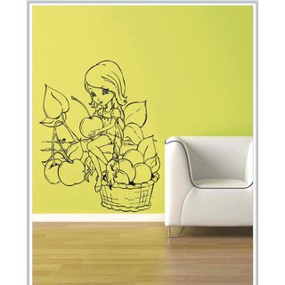 Gloob Decal Style Barbie Girl Wall Sticker (21*27)
