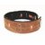 Sakhi Styles men's handmade genuine leather bracelet with threadwork adjustable size with metal stud closer.