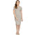 Rigo Grey Solid Knee length Half Sleeve Bodycon dress