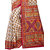 SuratTex Red Cotton Printed Saree With Blouse