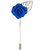 Verceys Blue Rose FLower Lapel Pin Tie Brooch