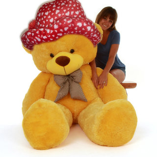big teddy bear with cap