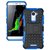 Style Imagine Kick Stand Hard Dual Armor Hybrid Rubber  Back Case Cover for Coolpad Note 3 Lite - Blue
