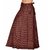 Gurukripa Shopee Trendy Block Print Red Black Wrap Around Skirt 293