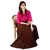 Gurukripa Shopee Trendy Block Print Red Black Wrap Around Skirt 293
