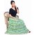 Gurukripa Shopee Jaipuri Floral Booti Print Parrot Green Long Skirt 303