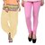 Stylobby Pink Legging and Beige Patiala Salwar Combo Of 2