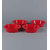 Machi Red Melamine 400 ML Small Serving Bowl - Set of 4