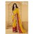 Ambar Textiles Yellow Printed Chiffon Saree
