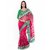 Triveni Red Net Embroidered Saree With Blouse