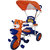 HLX-NMC HAPPY TIGER KIDS ROCKING TRICYCLE - BLUE/ORANGE (EASY ASSEMBLY EDITION)