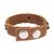 Sakhi Styles men's handmade genuine leather bracelet with metal chain adjustable size with metal stud closer.