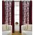 Panipat Textile Hub Maroon Kolavery Polyster Eyelet Door Curtains set of 2 Size 4x7 (PT-1038)
