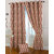 Presto Red Colour Floral Jacquard Long Door Curtain ( Set Of 2).