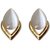 Gorgeous Off-White and Golden Colour Stud Earrings - 861.1