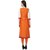 BOHO MONK A-line FLEXPST Digital Printed Orange Kurti for Women