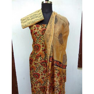 Women's Cotton Printed Unstitched Regular Wear Salwar Suit Dress Material(Multicolour)