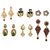 Kriaa Set Of 6 Zinc Alloy Gold Plated Austrian Diamond Earrings Combo - 1001554
