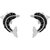 Allure Presents 925 Sterling Silver Black Spinel  Topaz Earrings