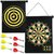 15'' Inch Magnetic Magnet Reversible Dart Board Two-Sides With 6 Dart
