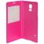 Samsung S5 S View Sensor Leather Flip Cover for Samsung Galaxy S5 G900 (Pink)
