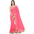 florence clothing company Pink Georgette Embroidered Saree With Blouse