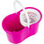 IKITZ 360 Rotating Spin Pink Cleaning Mop With Steel Rod (color as per availability)