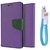 Samsung Galaxy J5 (2016) WALLET FLIP CASE COVER (PURPLE) With Magnet Micro USB Cable