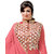 Khushali Presnts Embroidered Chanderi Dress Material(Gajari)