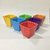 Multicolor Plastic Diamond Colored Plastic Pots 11Cm (No. of Pieces in the box 3)