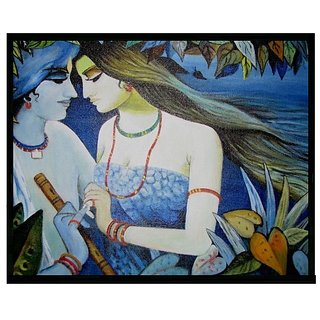 Buy Beauty Of Radha Krishna Abstract Acrylic Painting On Canvas
