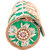 Kleio Ethnic Zari Round Clutch (Green) Bnb402Jp-Gr