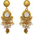 Traditional Ethnic Diya Dangler  Drop Earring with Crystals  Pearl For Women by Donna ER30136G