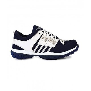 Groofer Men's Blue \u0026 White Sports Shoes 