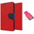 Lenovo A6000 WALLET FLIP CASE COVER (RED) With MEMORY CARD READER