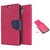 Lenovo A6000 WALLET FLIP CASE COVER (PINK) With MEMORY CARD READER
