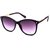 Stacle Leather Temple Design Over-sized Women's Sunglasses (Purple Frame) -ST...