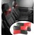 DLT Designer Car Seat Neck Cushion Pillow - Red and Black Colour
