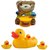 Duck Bath Toy with Windup Teddy Bear Drummer for kids