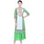 Heritage Jaipur Cotton Embroidery Green Kurti  With Rayon Solid Palazzo