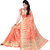 Mafatlal Orange Polycotton Printed Saree With Blouse
