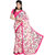 Mafatlal White Georgette Printed Saree With Blouse