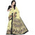 Mafatlal Cream Polycotton Printed Saree With Blouse